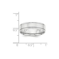14k Bijelo zlato Comfort Fit Jedinstveni Prsten za vjenčanje veličine 11.5