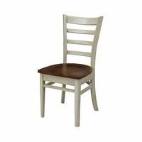 Međunarodni pojmovi Emily bočne stolice - set stolica - Antiqued Almond Espresso