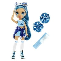 Rainbow High Cher Skyler Bradshaw - Plava modna lutka s pom Poms, navijačkoj lutki, igračke za djecu 6-