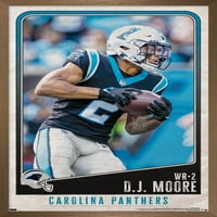 Carolina Panthers - D. J. Moore Zidni Poster, 22.375 34 Uramljen