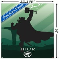 Marvel Heroic Silhouette - Thor zidni poster, 22.375 34