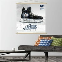 Winnipeg Jets - zidni poster za klizanje sa drvenim magnetskim okvirom, 22.375 34
