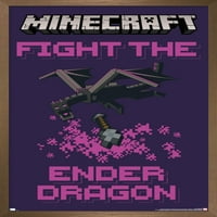 MINECRAFT - Borba na zidnom posteru Ender Dragon, 22.375 34