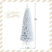 Gyma FT Umjetna olovka božićno drvo lisnato Neosvijetljeno tanko božićno drvo Bijelo