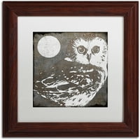 Zaštitni znak Likovna umjetnost Owl 3 Umjetnost platna u boji Pekara bijeli mat, drveni okvir
