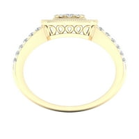 Imperial 1 2ct TDW dijamantski 10k prsten od žutog zlata u klasteru Halo