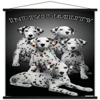 Keith Kimberlin - dalmatinski štenad sa obojenim mrljama - individualno zidni poster sa drvenim magnetnim