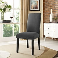 Modway Parcel Topacirana tkanina bočna stolica u sivoj boji