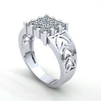 Originalni 0.75 ct okrugli rez dijamant muški klaster godišnjica zaručnički prsten čvrsta 10k ruža, bijelo