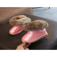 Daeful dječje čizme za snijeg za djevojčice i male zimske čizme na otvorenom vodootporne sa plišanom ružičastom