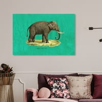Wynwood Studio životinje zid Art platno grafike' Elephant i ' Zoo i divlje životinje-Siva, Zelena