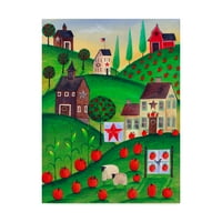 Zaštitni znak Likovna umjetnost 'Farm bump bred Farm Crvena bijela' Canvas Art by Cheryl Bartley