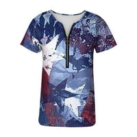 GDFUN Trendy Ljetne košulje Ženske modne Ležerne prilike Nezavisnosti Ispisuje Ležerna majica Kratki rukav