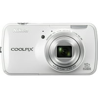 Nikon Coolpi S800c-digitalna kamera-kompaktan-16. MP - 1080p-optički zum-Blic 1. GB-Bluetooth, Wi-Fi-bijeli