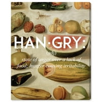 Wynwood Studio Hrana i kuhinja zid Art platno Print' Hangry ' voće-Brown