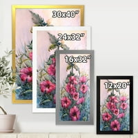 Designart' Cvjetanje Cvijeća Hibiskusa U Divljini ' Tradicionalni Uokvireni Umjetnički Print