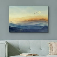 PixonSign Canvas Print Wall Art Sunset Pastel Sky Gradient priroda Wilderness ilustracije Fine Art dekorativna