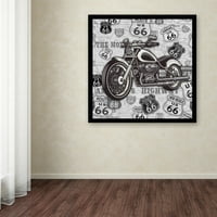 Zaštitni znak likovnih umjetnosti 'Vintage motocikli na ruti 18' platna umjetnost od strane Jean Plout