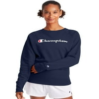 Champion ženski atletički momak Powerblend Crew, Script Logo
