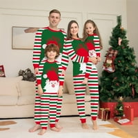 Hanas Odjeća roditelja i djeteta Božićno printed Letter Top+rešetkaste hlače Božić porodična odjeća pidžama