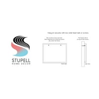 Stupell Industries svemir edukativna Abeceda za djecu Tabela učenja grafička Umjetnost Crni uokvireni