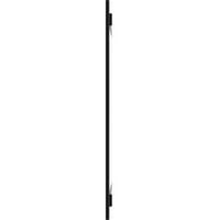 Ekena Millwork 1 8 W 48 H True Fit PVC ploča spojena ploča-N-letve roletne, Crne