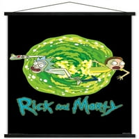Rick i Morty - Portalni zidni poster sa drvenim magnetskim okvirom, 22.375 34