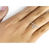 JewelersClub dijamantski prstenovi za žene - karatni bijeli dijamantski prsten nakit - srebrne trake za