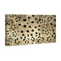 Wynwood Studio Abstract Wall Art Canvas Prints' Cheetah Cheetah ' Felines - Zlato, Crno