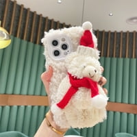 Toyella Christmas Bear Plish mobilni telefon Case Brown Plush Božićni medvjed iPhone 12PRO