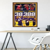 Liga - Lebron James All-Time Bodovanje zidnog postera, 22.375 34 uokviren
