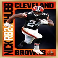 Cleveland Browns - Nick Chubb zidni poster, 22.375 34 uramljeno