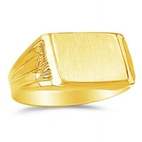 14K žute zlatne velike veličine prstena 8.5