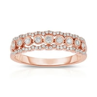 Dijamantni prsten CT TW okrugli rez 10k ružičasto zlato