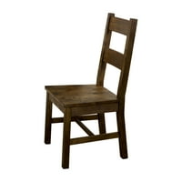 Namještaj Amerike Belton i stolice za trpezarije za drvo - set od 2, rustikalni hrast