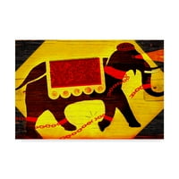 Zaštitni znak Likovna umjetnost 'Elephant na žutu' platnu umjetnost Anthony Freda