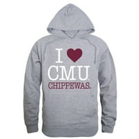 Ljubav u Central Michigan University Chippewas Hoodie Duks Heather Siva mala