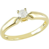 Carat T.W. Okrugli dijamantski prsten u 10kt žuto zlato