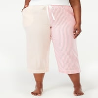 Joyspun ženske tkane obrezane padžama hlače, veličine s do 3x