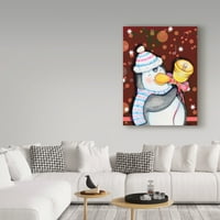 Zaštitni znak likovne umjetnosti' Penguin Bell ' platnena Umjetnost Valarie Wade