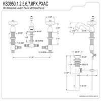 Kingston Brass KS3952P restauracija mini-rasprostranjena kupaonska slavina, polirani mesing