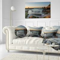 Designart Sydney Sunrise Over Seashore - jastuk za bacanje morskog pejzaža - 12x20