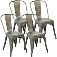 Metalna trpezarijska stolica za unutrašnju i vanjsku upotrebu Slaganje klasična Trattoria stolica Moda
