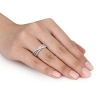Miabella ženski karat T. W. dijamantski Crossover prsten u srebru