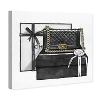 Wynwood Studio modni i Glam zidni umjetnički platneni otisci 'nadarene ljepote' torbice - crne, bijele