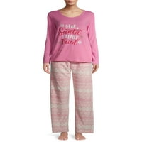 Sleep & Co ženski i ženski Plus pleteni set pidžame sa gumicom, 2 komada