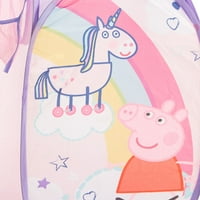 Nickelodeon Peppa svinja Pop up koči za dječju spavaću sobu, ružičastu, poliester