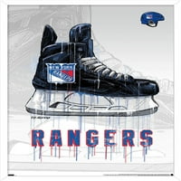 New York Rangers - zidni poster za klizanje, 14.725 22.375