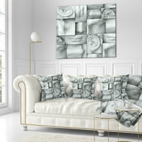 Designart apstraktni bijeli blokovi - apstraktni jastuk za bacanje - 12x20