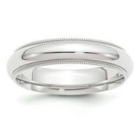 Čvrsti Platinum Comfort Fit Milgrain Prsten Za Vjenčani Prsten